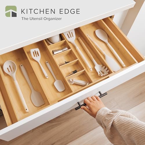 KitchenEdge Silverware & Utensil Organizer Bundle, 18-33in & 16-28in - Image 6