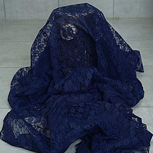 VDS Pack of 15 Floral Lace Table Runners Centerpiece Cloth Linen for Wedding Bithday Graduation Engagement Ceremony Events Party Banquets Table Decoration (12x108 inch) (Navy Blue) - Image 5