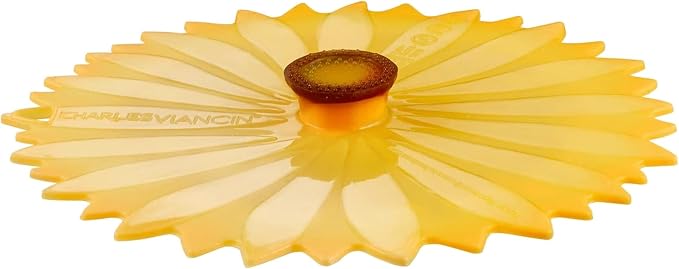Charles Viancin - Sunflower Silicone Lid for Food Storage and Cooking - 11''/28cm - Airtight Seal on Any Smooth Rim Surface - BPA-Free - Oven, Microwave, Freezer, Stovetop and Dishwasher Safe by CharlesViancin