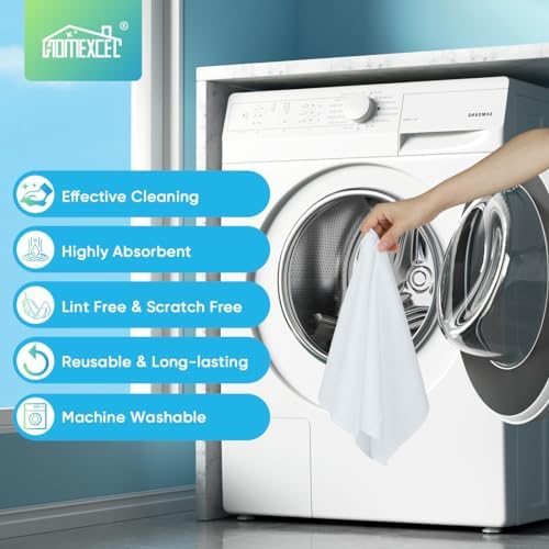 HOMEXCEL 24PK Microfiber Cleaning Cloth, Cleaning Rag for Home, 11.5x11.5in - Image 6