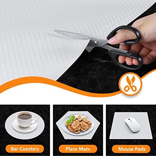 Shelf Liners for Kitchen Cabinets Non Adhensive,White 17.5"× 393.7" - Image 3