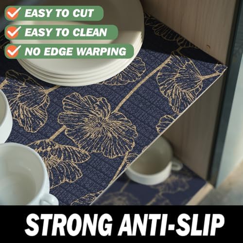 Quttisay Lotus Drawer Liner for Dresser,Kitchen Shelf Liner 12in x 10ft - Image 3