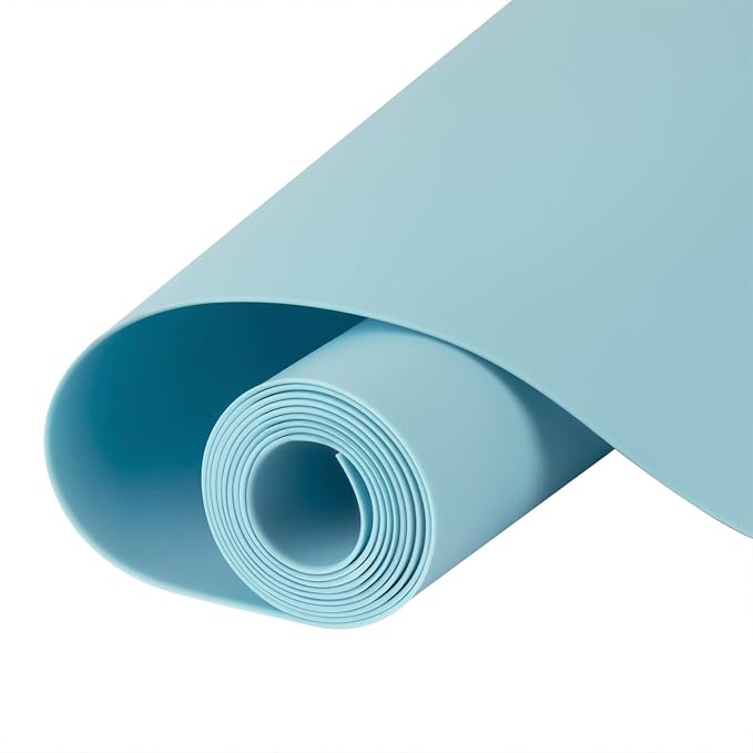 Large Silicone Heat Resistant Mat 78.7” x 15.7”, Nonslip Silicone Mats for Kitchen Counter, Countertop Protector, Nonstick Waterproof Craft Mat Table Placemat, Cyan by InfiOne