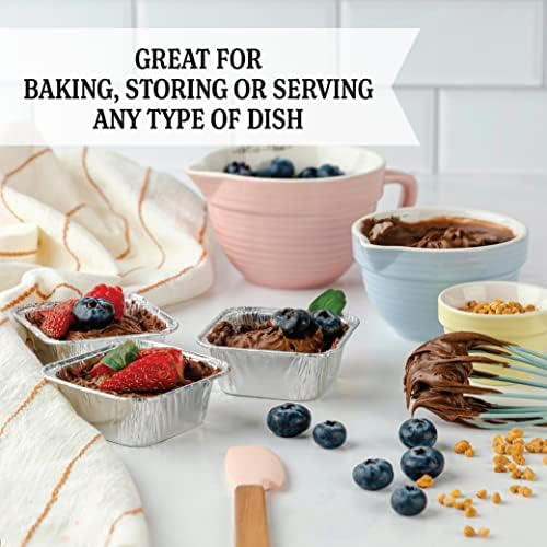 PLASTICPRO Disposable 3'' X 3 X 2'' Inch Square Aluminum Tin Foil Baking Pans Bakeware - Cookware Perfect for Baking Cakes,Brownies,Bread, Meatloaf, Lasagna, Pack of 50 - Image 2