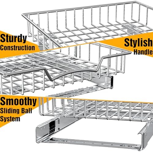 Simple Houseware Under Cabinet Pull Out Sliding Shelf Drawer, 17Dx13W - Image 6