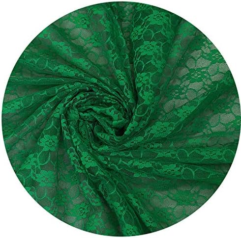 VDS Pack of 25 Floral Lace Table Runners Centerpiece Cloth Linen for Wedding Bithday Graduation Engagement Ceremony Events Party Banquets Table Decoration (12x108 inch) (Hunter Green) - Image 4