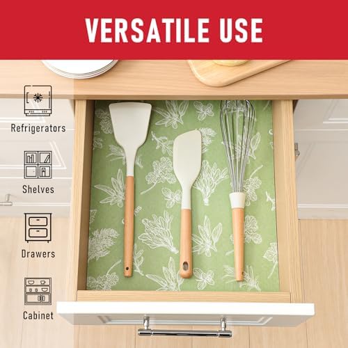 Cooyes Large Fridge Liners for Refrigerator, 17.7" × 24", Drawer & Shelf Liners for Kitchen Cabinets Non-Adhesive, Breathable Cloth Material, Non-Slip, Keep Produce Fresh Longer, Sage Green - Image 6