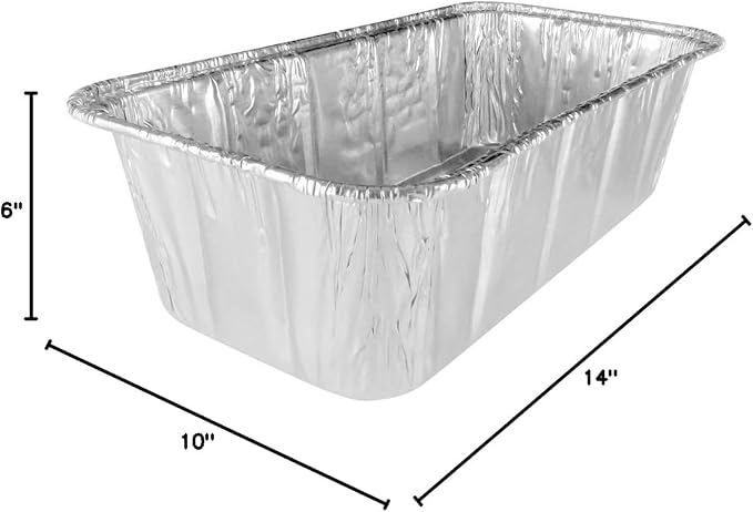 KitchenDance Disposable Aluminum Loaf Pans - Rectangular Aluminum Foil Pans for Meat Loaf's, Breads, Apple Cakes - Baking Pan Perfect for Baking, Cooking, and Preparing Food, 2 Pound Loaf, 50 Count - Image 5