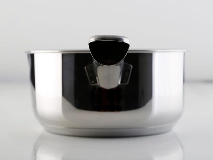 Wecook! Saucepan 18 cm, small saucepan, induction 2.1 litres, stainless steel, stackable, for small portions, single household - Image 2