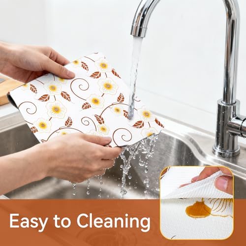 FIFTY FEET 12"x120" Non-Adhesive Shelf Liner for Kitchen Cabinets and Drawers, Washable Non-Slip PVC Cabinet Liner (Yellow Flower)(1 Roll) - Image 4