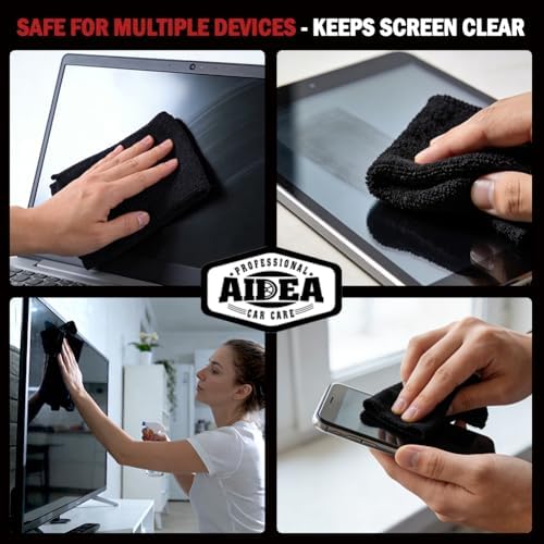 AIDEA Microfiber Cleaning Cloth Black 50PK, Cleaning Rags 12×12" - Image 7