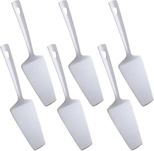 6 Pcs Silver Cake Server, Stainless Steel Titanium Plated Pizza Spatula Professional Shovel Server For Cake/Pie/Pizza, Dishwasher Safe(10.3 inches/26.2cm) by Unknown
