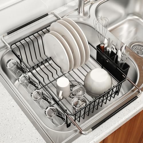 MAJALiS Dish Drying Rack Over The Sink with Utensil Holder by MAJALiS