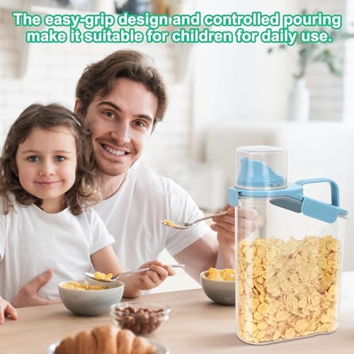 TBMax 2 Pack Rice Container Cereal Storage Container 3.2 Quarts, Kitchen Pantry Dry Food Storage Holder with Easy-Pouring Spout & Handy Cup, Small Pet Dog Cat Food Dispenser for Daily Feeding - Image 4