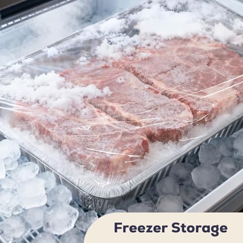 Fit Meal Prep 50 Pack Full Size Aluminum Foil Pans 21"x13", Heavy Duty Large Disposable Roasting Pans for Cooking, Serving, Freezing, Baking Pan Trays for Catering, Meal Prep, and Food Storage - Image 7