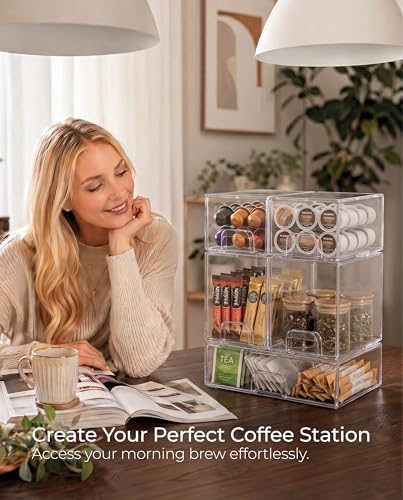 Stackable Storage Drawer Organizers Set of 5 for Bathroom Organizer Storage - Image 6
