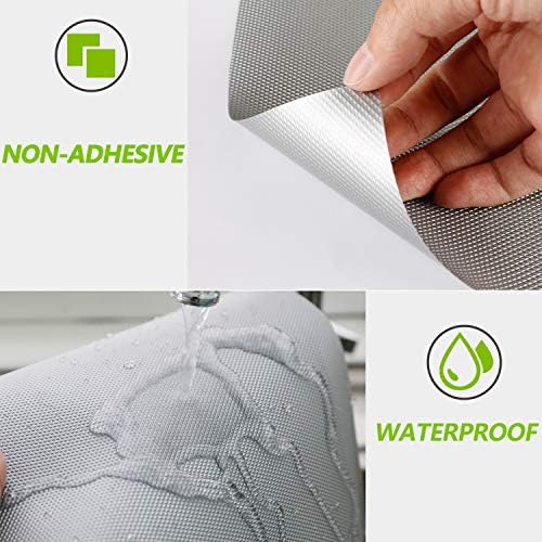 Kitchen Shelf Liner Drawer Liners, Non-Adhesive EVA Cabinet Liners, Gray - Image 3