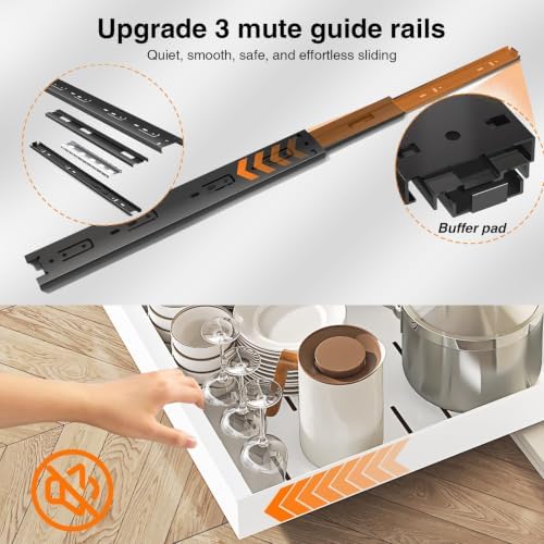 Expandable Pull Out Cabinet Organizer,16.5-26.7" Wx16.54''D,4 Pack - Image 4