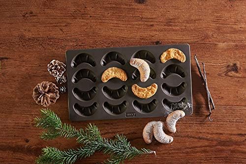 LURCH Germany Flexiform Silicone Croissants Vanilla Crescents (Vanillekipferl) Croissant Mold 6.6 x 11.8 Inch - Brown - Image 3