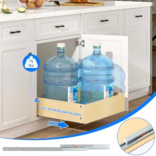 WelFurGeer Soft Close Pull Out Drawers for Cabinets, 23" W x 22" D Pull Out Cabinet Organizer, Bottom Mount Pull Out Drawer, Space-Saving Slide Out Drawers for Kitchen Cabinets for Home & Kitchen - Image 6