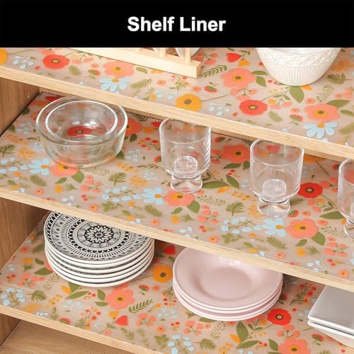 Cooyes Shelf Liner – Premium Non-Adhesive Cabinet & Drawer Liner for Kitchen – Waterproof Shelf Paper with Modern Pattern – Durable EVA Cabinet Mat – Easy to Cut (17.5" W x 240" L) - Image 2