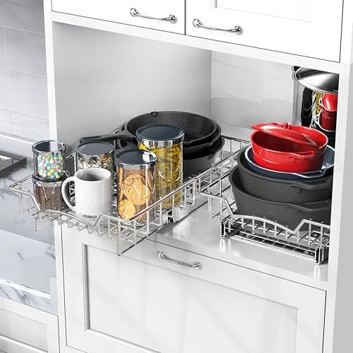 Simple Houseware Under Cabinet Pull Out Sliding Shelf Drawer, 18Dx11W - Image 7