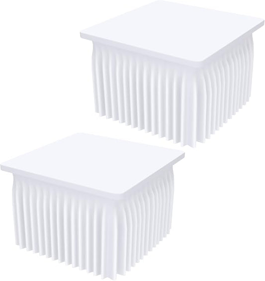 Smiry 2 Pack Spandex Elastic Fitted Table Cloth Skirt for 3FT Table by Smiry