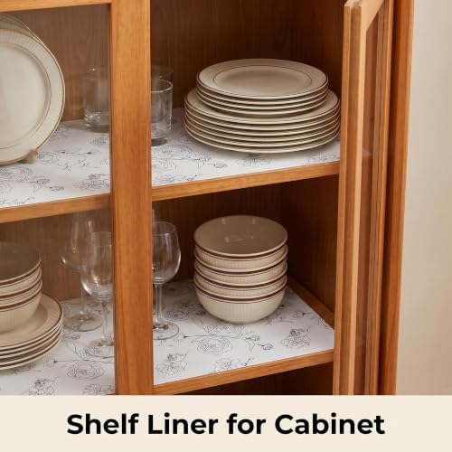 Coavas Shelf and Cabinet Liner, Easy Cut Protective (Flower, 12 in x 10 ft) - Image 4
