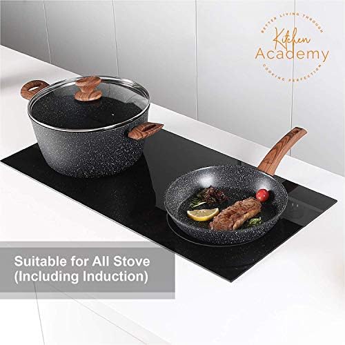 Kitchen Academy Pots and Pans Set Non Stick, 12pcs Induction Cookware - Image 3