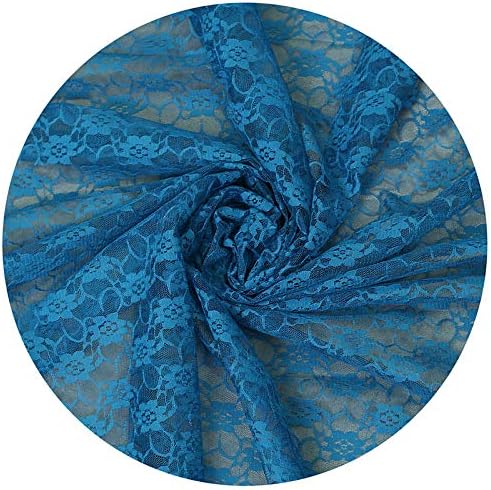 VDS Pack of 25 Floral Lace Table Runners Centerpiece Cloth Linen for Wedding Bithday Graduation Engagement Ceremony Events Party Banquets Table Decoration (12x108 inch) (Dark Teal) - Image 4