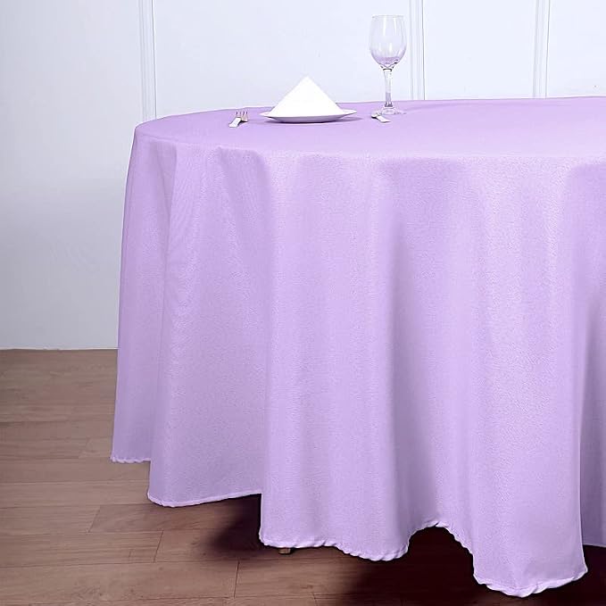 Balsa Circle 6 pcs 108 inch Lavender Round Polyester Tablecloths Fabric Table Cover Linens for Wedding Party Banquet Reception Events Kitchen Dining - Image 6
