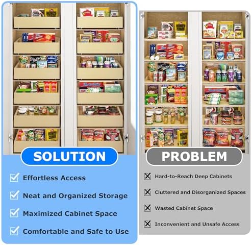 WelFurGeer Soft Close Pull Out Cabinet Organizer, 32" W x 22" D Pull Out Drawer for Cabinet, Bottom Mount Pull Out Drawers for Kitchen Cabinets, Durable Pullout Drawers for Home & Kitchen Organization - Image 4