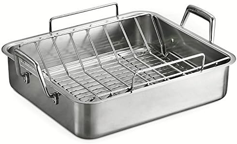 Tramontina 16.5-Inch Stainless Steel Deep Roasting Pan with Rack by Tramontina