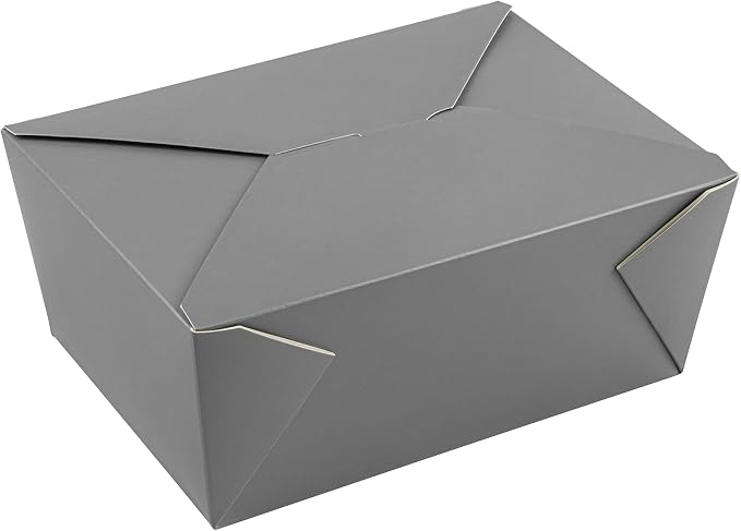 Restaurantware Bio Tek 98 Ounce Take Out Boxes 200 To Go Lunch Boxes - Tab-Lock Closure Heat-Tolerant Gray Paper Disposable Lunch Boxes Greaseproof For Hot And Cold Foods - Image 15