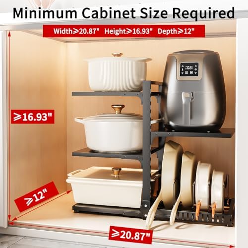 PureBox 5 Tier Pot Rack Pans Organizer Adjustable 8 Pots Kitchen Storage - Image 4