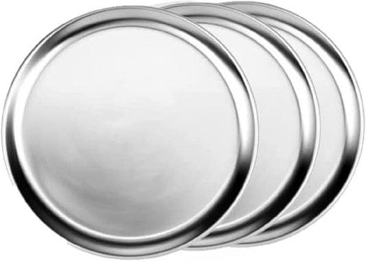 TrueCraftware- 18-Inch Aluminum Pizza Pans Set of 3 Wide Rim- Pizza Tray for Baking Bakeware Commercial Quality for Pizzeria Restaurant Home Kitchen by Unknown
