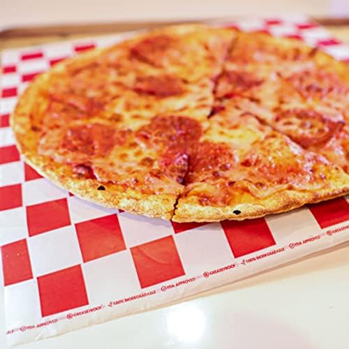 Technopaper Premium Deli Paper 12"x12" - 4,000 Pack - Water & Grease Resistant - Biodegradable,100% Recyclable and No Wax Coating, Tray Liner (White/Red, Checkered) - Image 5