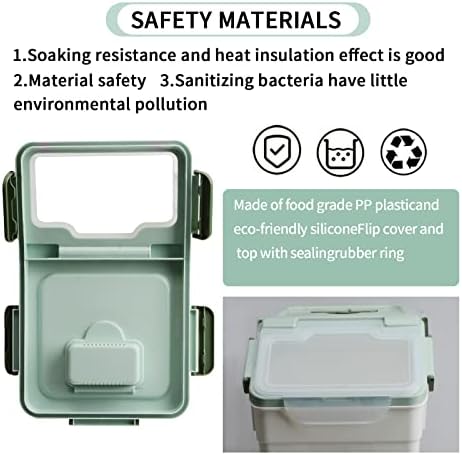 Large Flour Storage Container Bin 25lb, 4Pack Airtight Rice Storage Containers with Wheels Seal Locking Lid, BPA Free with Measuring Cup&Scoop for Flour, Rice, Grain(Green) - Image 3