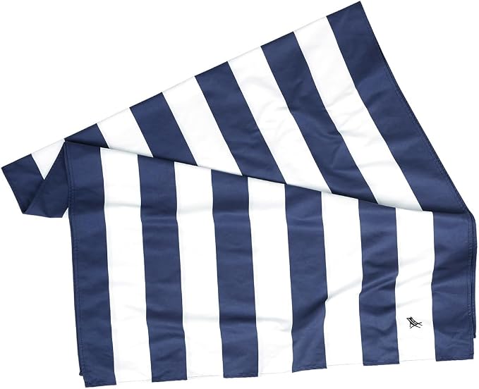 Dock & Bay Beach Towel - Quick Dry, Sand Free - Compact, Lightweight - 100% Recycled - Includes Bag - Cabana - Navy - Large (160x90cm, 63x35) - Image 6