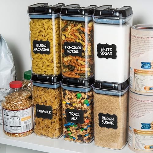Shazo 6 PC (1.2L) Airtight Food Storage Containers Set & 6 PC (0.5L) Food Storage Containers With Airtight Lids - BPA Free Clear Plastic Storage containers for Kitchen & Pantry Organization - Image 4