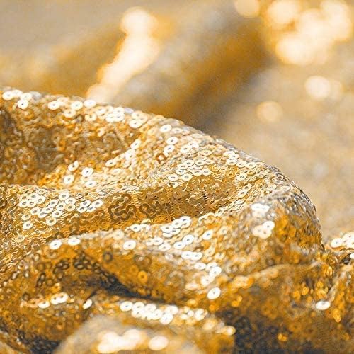 Gold Sequin Table Runner 6 Pack, 12''x108 Glitter Table Runners - Image 6