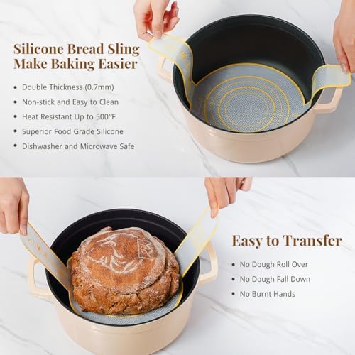 BAVIFY Sourdough Starter Kit, Banneton Bread Proofing Baskets Set | Complete Sourdough Bread Baking Supplies, Beginner Friendly Bread Making Kit, 2-Pack 10 in Oval Rattan Banneton Basket - Image 3