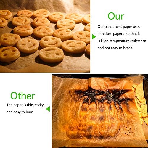 QYH 100 Pcs Parchment Paper Sheets for Baking, 8x12 Inches | Unbleached, Precut Parchment Paper for Baking Cookies, Frying, Air Fryer, Cooking, Grilling Rack, Oven - Image 5