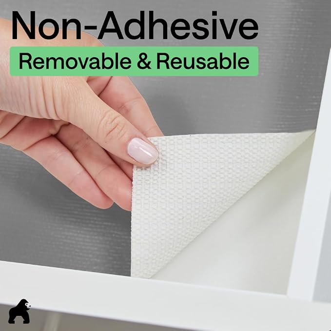 GORILLA GRIP Shelf Liner, Kitchen Drawer Protector, 20x240 Gray - Image 6