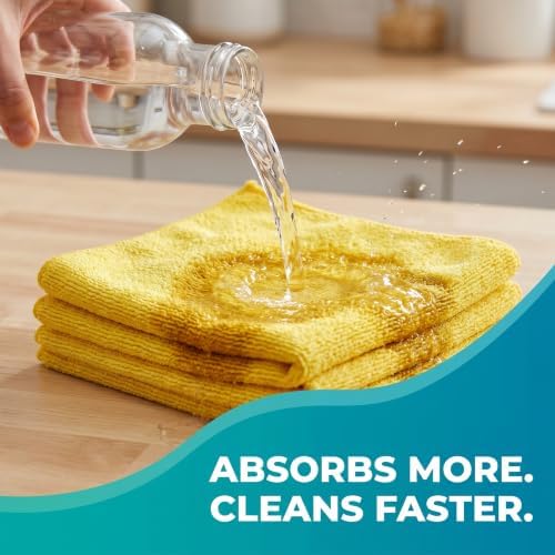 HELOMOR 3 Extra Large Microfiber Cleaning Cloths, 30"x18" Floor Towels for Squeegee Mop, Reusable Multi-Purpose Cleaning Rags for House, Kitchen, Car & Windows, Highly Absorbent, Lint-Free - Image 5
