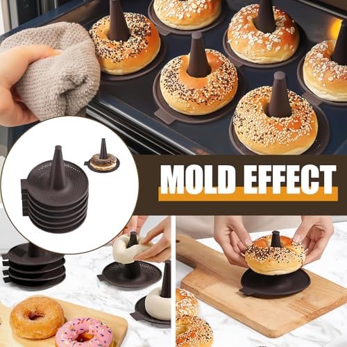 Donut Pan For Baking, Brown Bagel Molds, Pastry Molds For Baking Bagel, Doughnut, Cakes - Send Goods From Local Warehouse (12 PC) - Image 6
