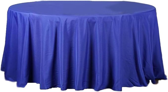 Balsa Circle 10 pcs 108 inch Royal Blue Round Washable Polyester Easy-Care Tablecloth for Indoor and Outdoor Bridal Shower Wedding Table Buffet Table Parties Events Kitchen Dining by BalsaCircle