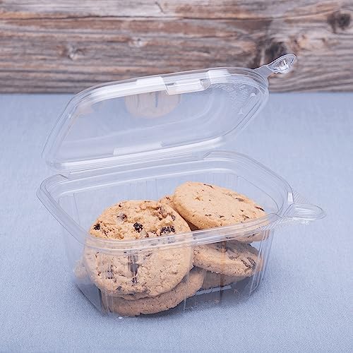 Karat 16oz PET Tamper Resistant Hinged Deli Container [200 ct] - Plastic Clamshell Food Containers, Easy Open Pull-Tab for Restaurants & Takeout - Image 2