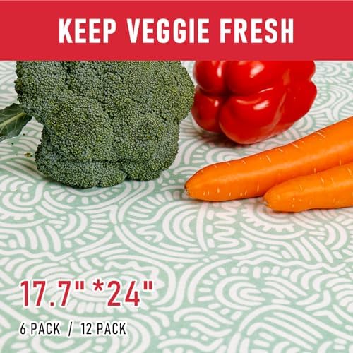 Cooyes 17.7" × 24" Fridge Liners for Refrigerator, Drawer & Shelf Liners for Kitchen Cabinets Non-Adhesive, Breathable Cloth Material, Non-Slip, BPAfree, Machine Washable, Keep Produce Fresh Longer - Image 4