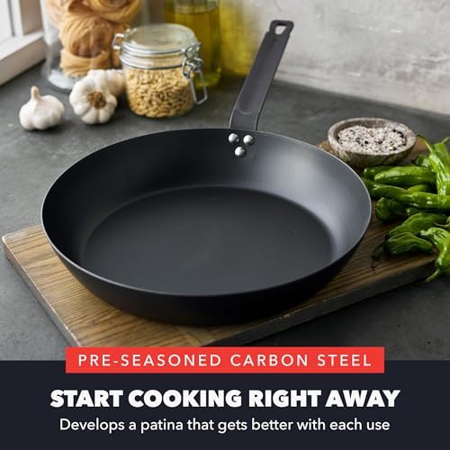 GreenPan x Bobby Flay 12" Pre-Seasoned Carbon Steel Frying Pan Skillet - Image 2